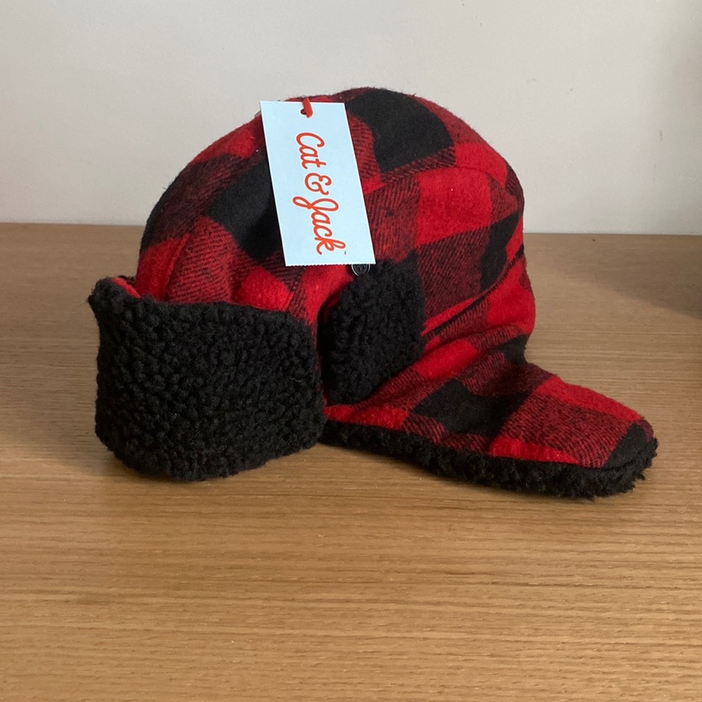 Cat & Jack | Flannel & faux Sherpa hat